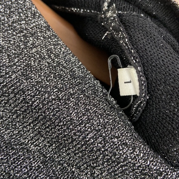 Sandro- Metallic Silver Stretch Knit Turtleneck Top - Picture 9 of 10